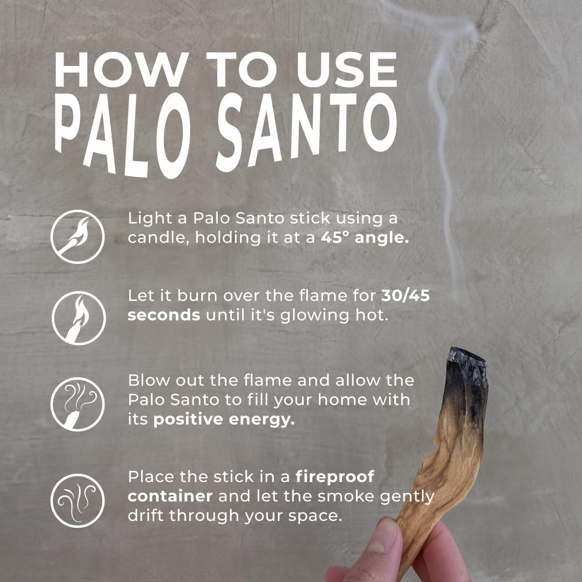 Palo Santo Sticks, 8-Pack, Peruvian Incense Wood for Smudging